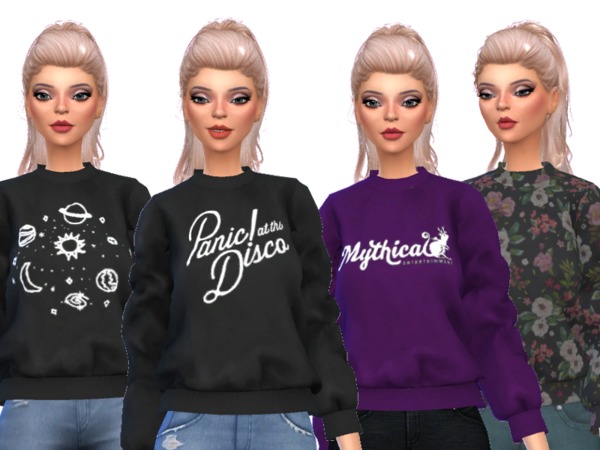 Sims 4 Tumblr Themed Sweatshirts by Wicked Kittie at TSR