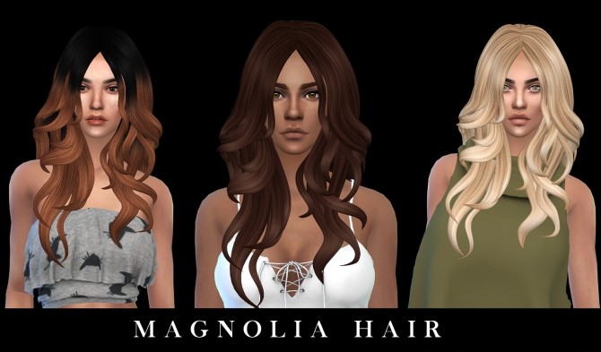 Sims 4 Magnolia Hair (P) at Leo Sims