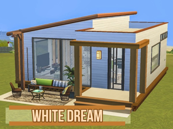 Sims 4 White Dream house by RaeTheSims4 at TSR