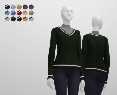 V-neck Shape Knit at Rusty Nail » Sims 4 Updates