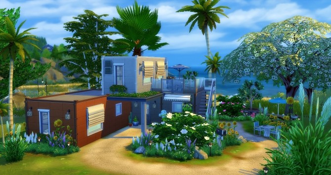 Sims 4 Container House by Angerouge at Studio Sims Creation