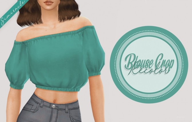 Sims 4 Blouse Crop Recolor at Simiracle
