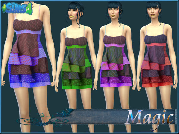 Sims 4 Flicken Dress by MagicMoonSims3 at TSR