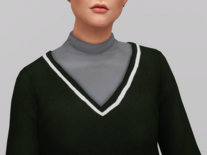 Sims 4 V neck Shape Knit at Rusty Nail