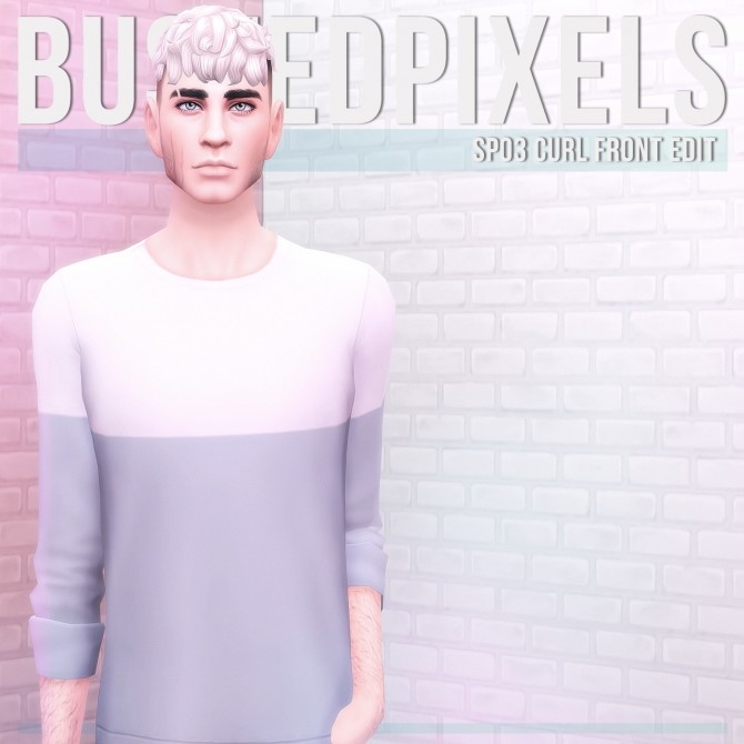 Sims 4 SP03 Curl Front Hair Edit at Busted Pixels
