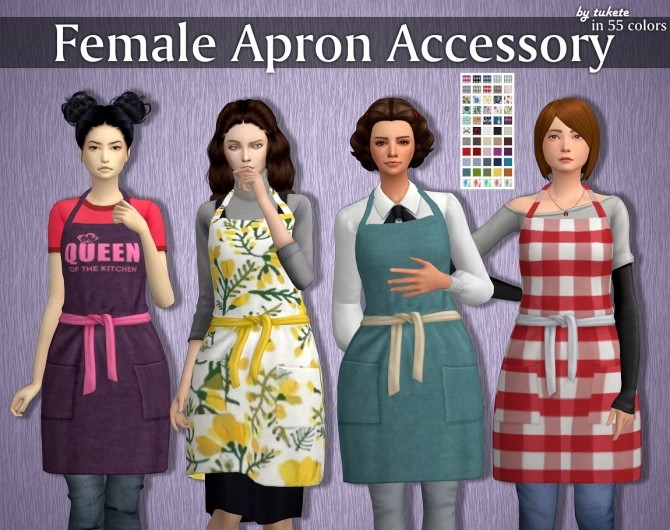 Sims 4 Female Apron Accessory at Tukete