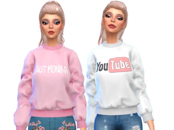 Sims 4 Tumblr Themed Sweatshirts by Wicked Kittie at TSR