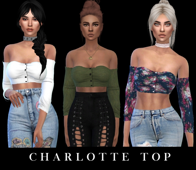 Charlotte Top (P) at Leo Sims » Sims 4 Updates
