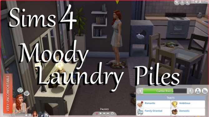 Sims 4 Moody Laundry Piles Mod by PolarBearSims at Mod The Sims