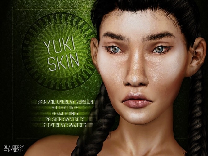 Sims 4 Yuki Skin & Overlay at Blahberry Pancake