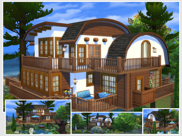 Sims 4 Kuredu tree house by philo at TSR