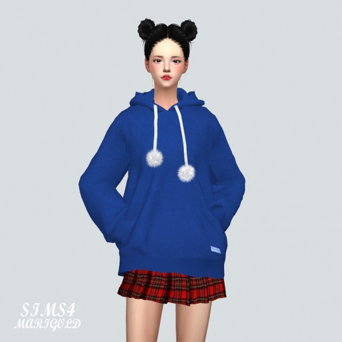 Sims 4 PomPom Hoodie at Marigold