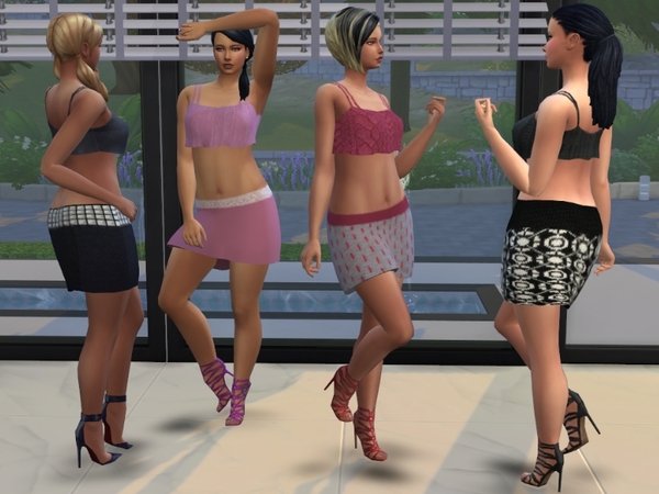 Sims 4 Top and skirt set by Louisa 1 at TSR