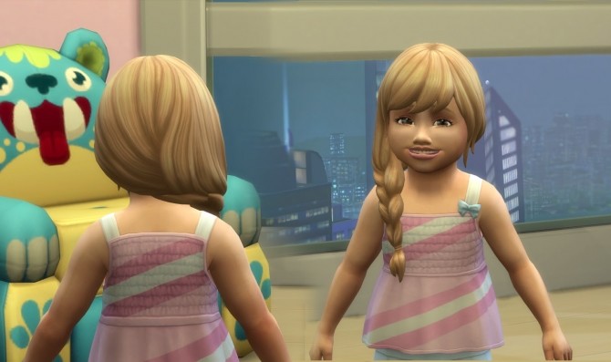 Sims 4 Braid Fishtail Side for Toddlers at My Stuff