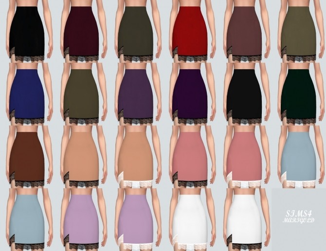 Sims 4 Lace Mini Skirt at Marigold