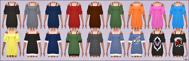Sims 4 SANDRA DRESS at Blue8white