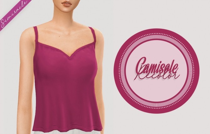 Sims 4 Camisole Crop Top Recolor at Simiracle