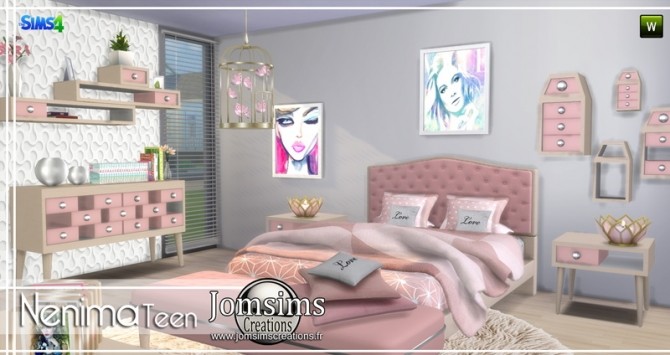 Sims 4 Nenima bedroom at Jomsims Creations