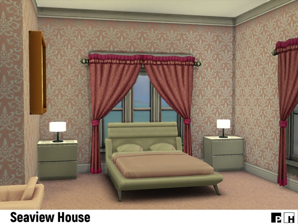Sims 4 Seaview House by Pinkfizzzzz at TSR