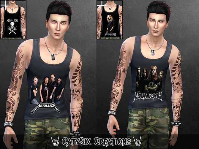 Metal Tank Tops V1 at CatySix » Sims 4 Updates