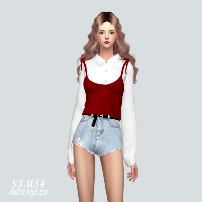 Sims 4 M Shirt With Bustier at Marigold