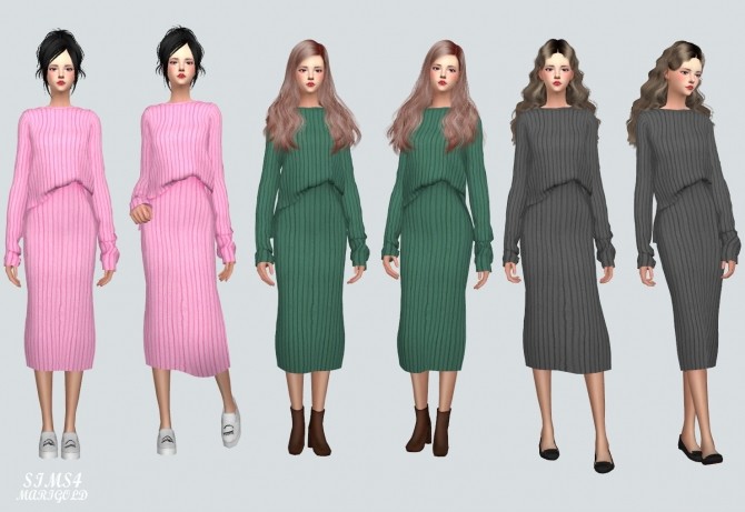 Sims 4 Two Piece Dress at Marigold