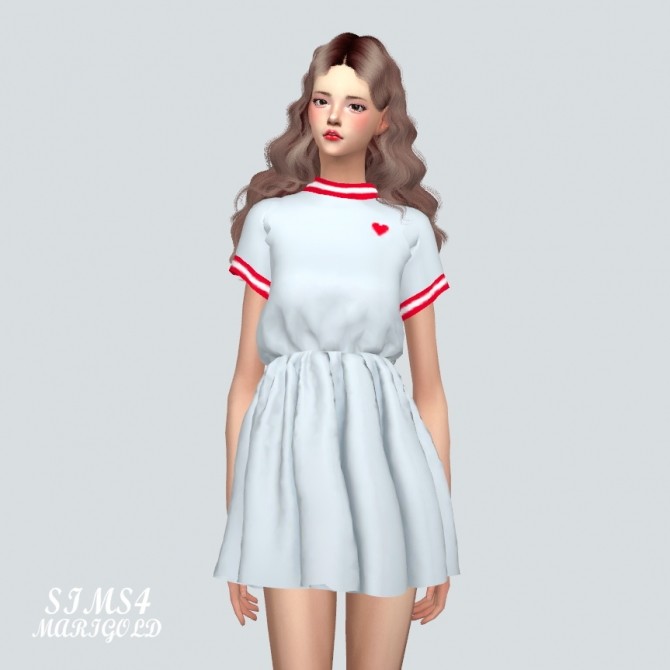 Sims 4 Heart Mini Dress at Marigold