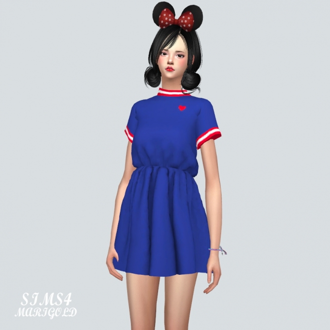 Heart Mini Dress at Marigold » Sims 4 Updates