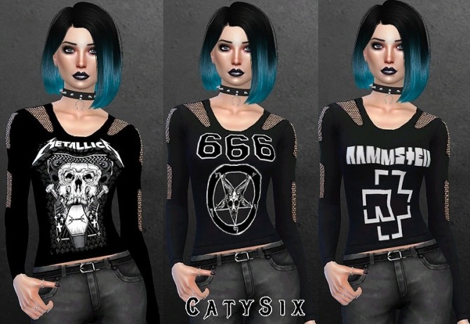 Sims 4 Five Tops Misc at CatySix