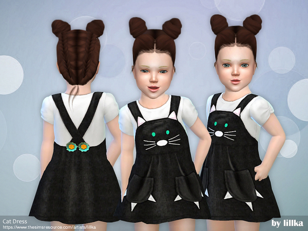 Sims 4 Cat Dress by lillka at TSR