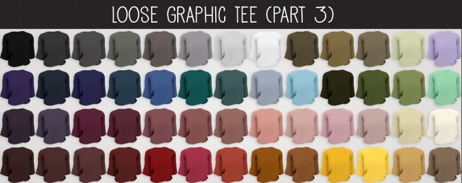 Sims 4 Loose Graphic Tee & Pleated Skirt at Elliesimple