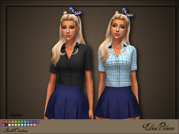 Sims 4 Ellen Blouse by MahoCreations at TSR