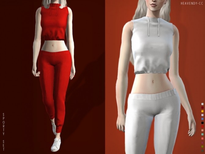 Sims 4 Sporty Outfit at Heavendy cc