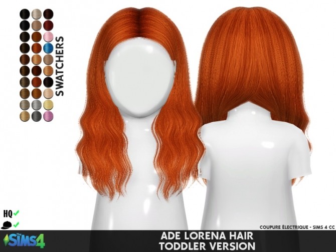 Sims 4 ADE LORENA HAIR TODDLER VERSION at REDHEADSIMS