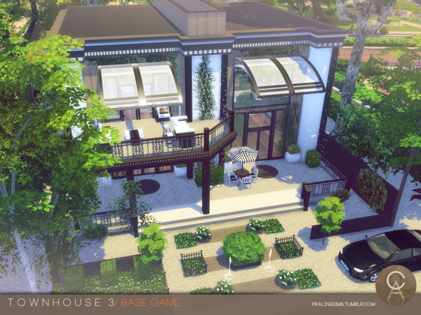 Sims 4 Town house 3 by Pralinesims at TSR