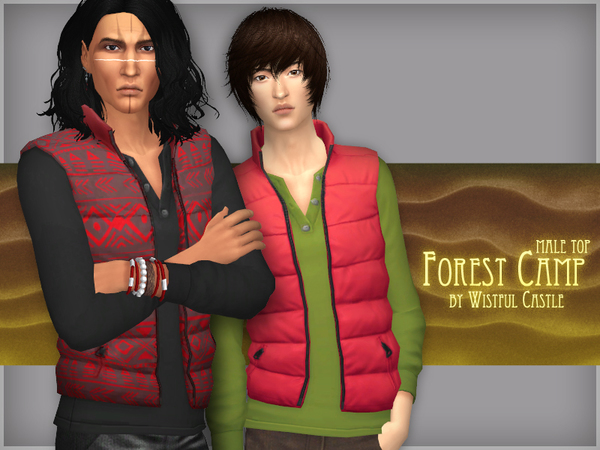 Sims 4 Forest Camp top by WistfulCastle at TSR