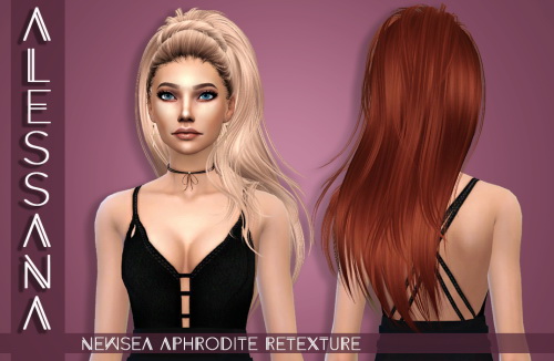 Sims 4 NewSea Aphrodite Hair Retexture at Alessana Sims