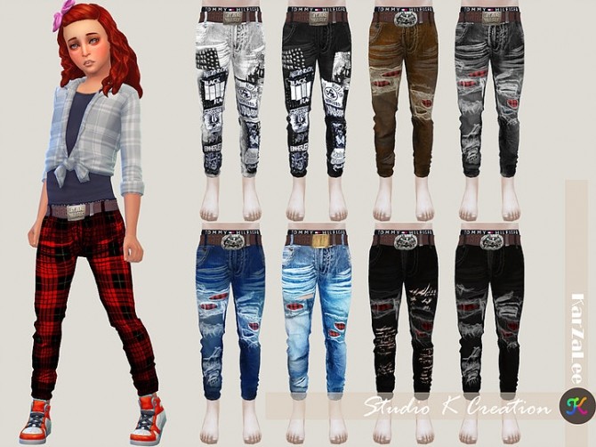 Sims 4 Giruto 42 Slim fit Jeans for kids at Studio K Creation