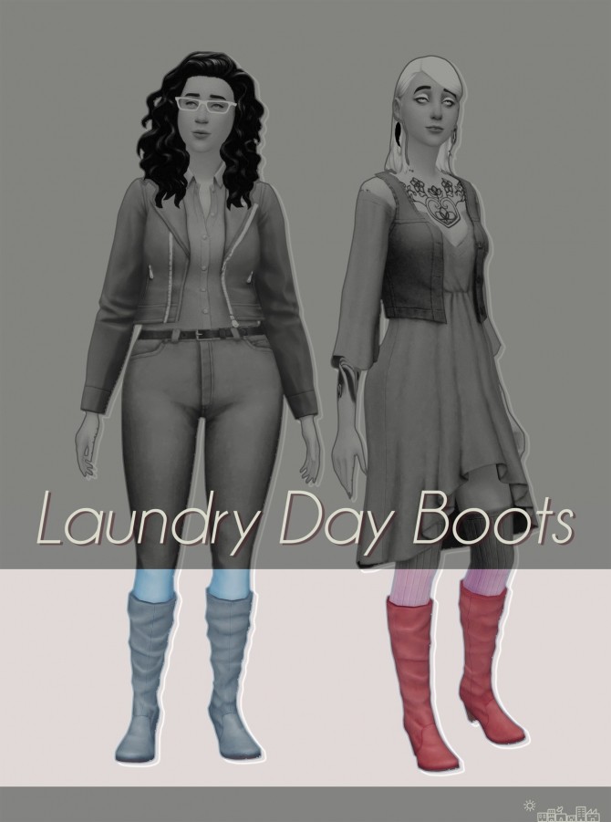 Sims 4 LAUNDRY DAY BOOTS at Picture Amoebae