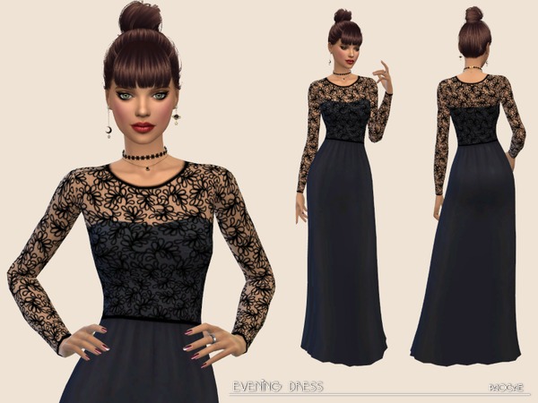 Sims 4 Evening dress by Paogae at TSR