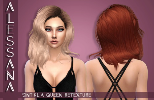 Sims 4 Sintiklia Queen Hair Retexture at Alessana Sims