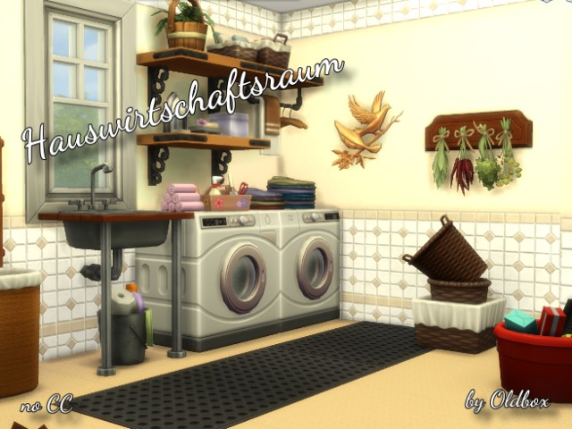 Sims 4 Laundry room by Oldbox at All 4 Sims