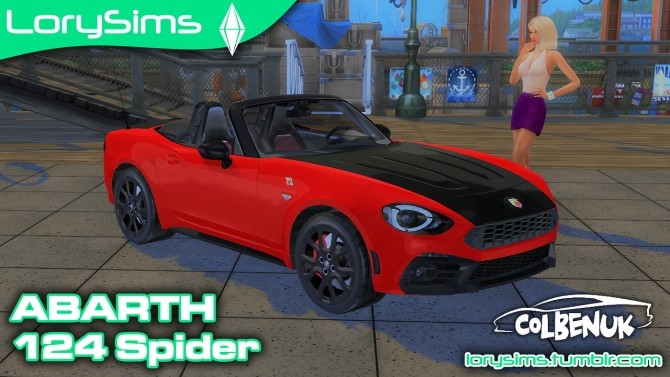 Sims 4 Abarth 124 Spider at LorySims
