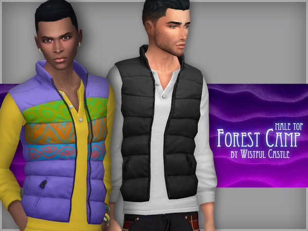 Sims 4 Forest Camp top by WistfulCastle at TSR
