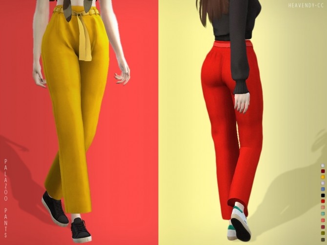 Sims 4 Palazoo Pants at Heavendy cc