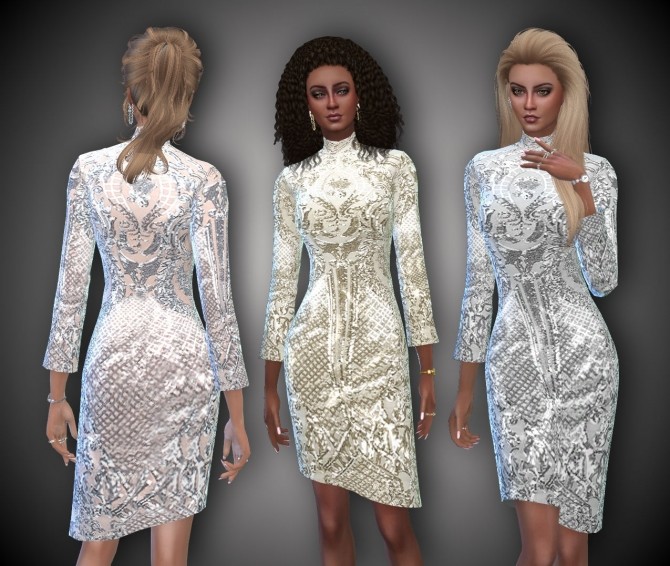 Sims 4 Glamour Dress at Alial Sim