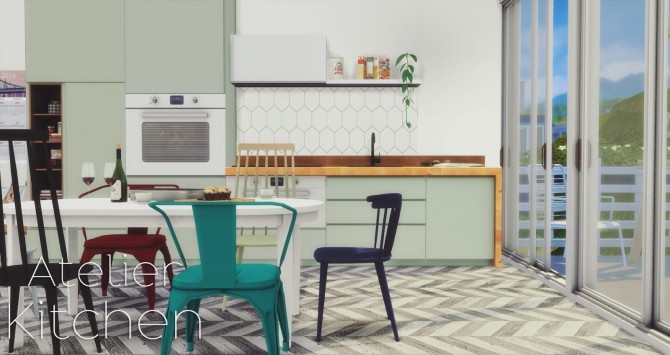 Sims 4 Atelier Kitchen at Pyszny Design