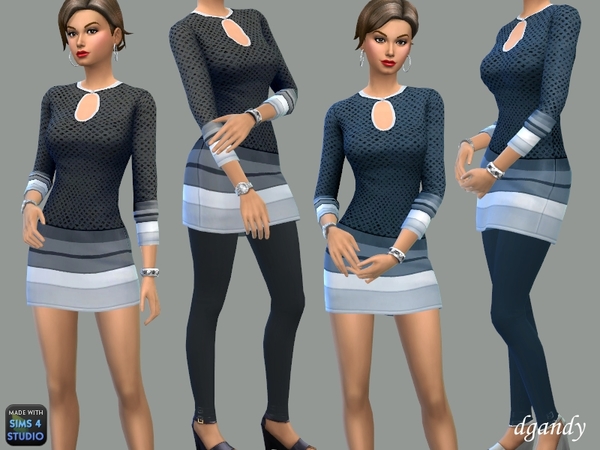 Sims 4 Mini Dress with or without leggings by dgandy at TSR