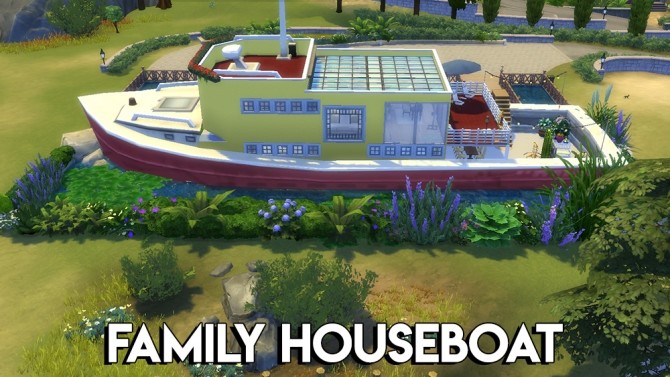 Sims 4 Large Family Houseboat by Cedric Diggcry at Mod The Sims