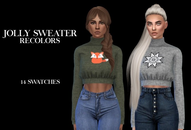 Sims 4 Lumys Jolly Sweater recolors at Leo Sims